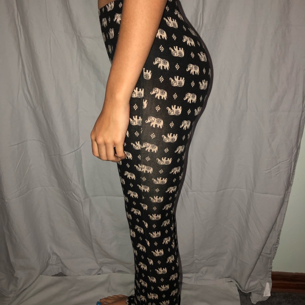 Elephant print flare pants